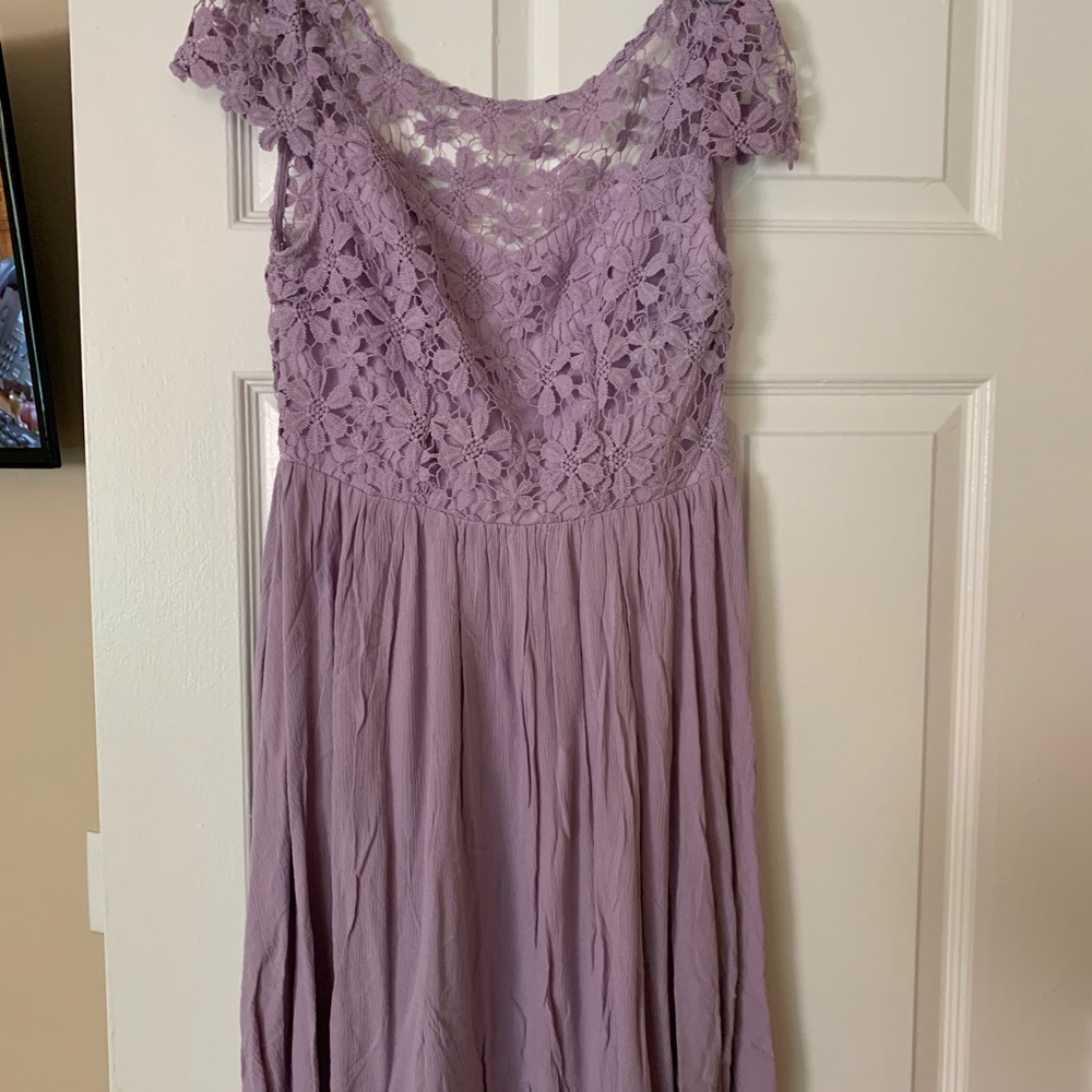 Purple lace dress